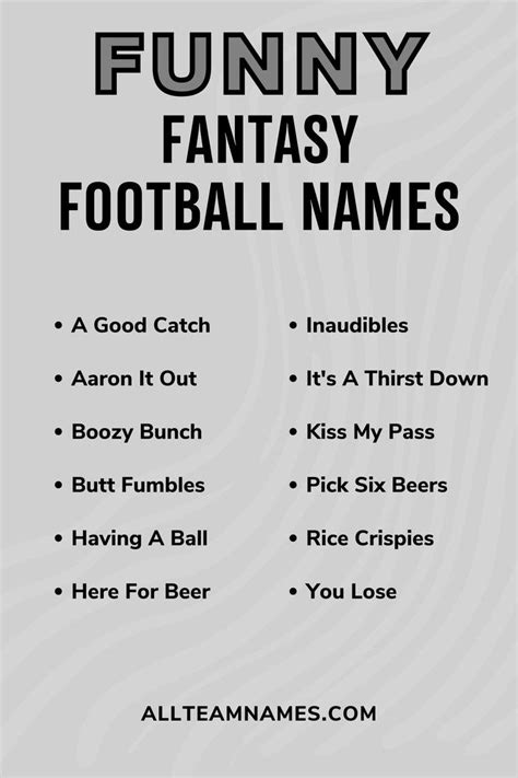 copolfuntasee|200 best fantasy football names .